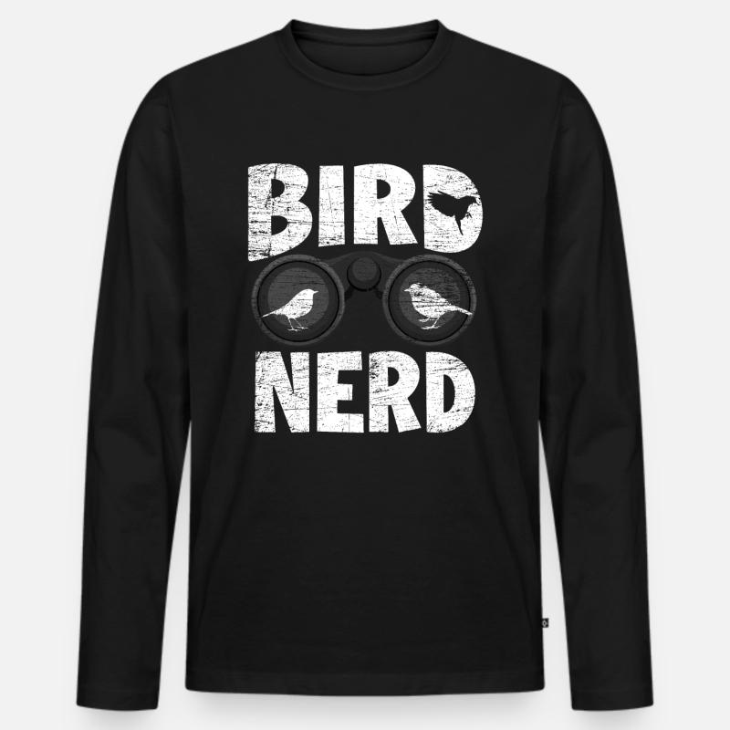 Vogelbeobachter Vogelfreund - Männer Premium Bio Langarmshirt - Schwarz