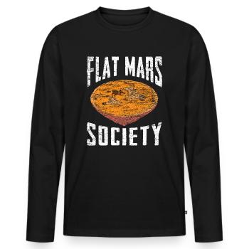 Astronomy Mars - Men's Premium Organic Long Sleeve Shirt - black - Front - Nico (187cm)