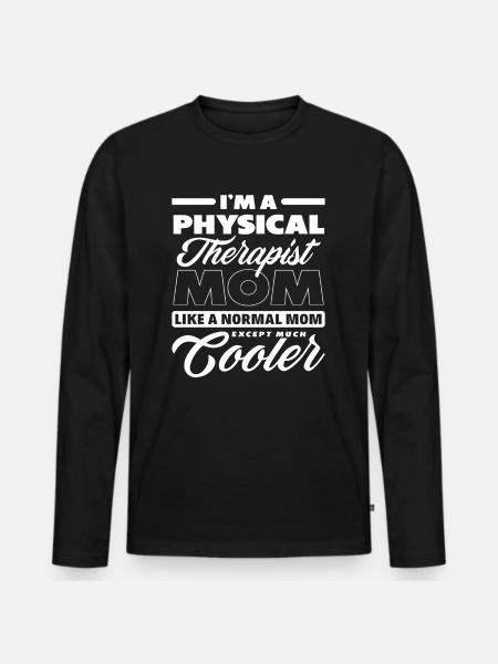Physiotherapist Mother - Men's Premium Organic Long Sleeve Shirt - black