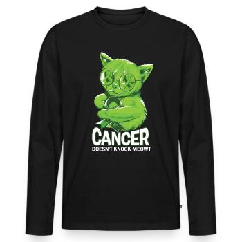 Cancer Lymphome non hodgkinien - T-shirt manches longues Premium bio Homme - noir - Devant - Nico (187cm)