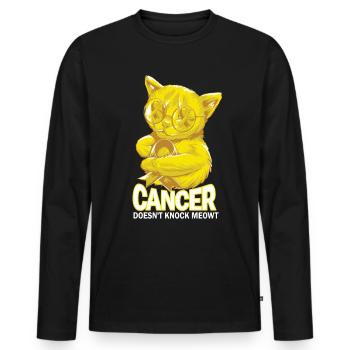 Le cancer ne vainc pas le cancer de la vessie - T-shirt manches longues Premium bio Homme - noir - Devant - Nico (187cm)