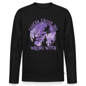 Krebs Wählte Die Hexe Hodgkin-lymphom - Männer Premium Bio Langarmshirt - Schwarz - Vorne - Nico (187cm)