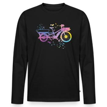 Heavy Duty Bike Cargo Bike Cargo Bike Cargo Bike - Men's Premium Organic Long Sleeve Shirt - black - Front - Nico (187cm)