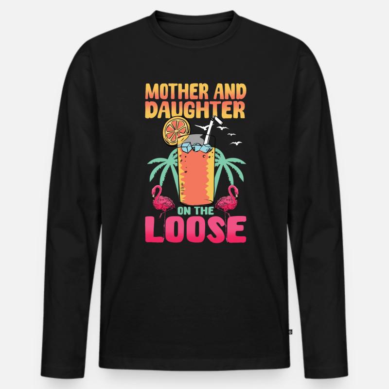 Mutter-tochter-mutter-tochter-reise 2024 - Männer Premium Bio Langarmshirt - Schwarz
