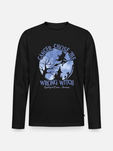 Cancer Witch Periwinkle Esophageal - Men's Premium Organic Long Sleeve Shirt - black
