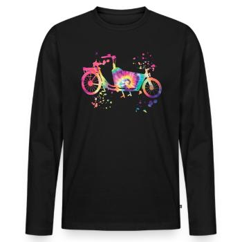 Heavy Duty Bike Cargo Bike Cargo Bike Cargo Bike - Men's Premium Organic Long Sleeve Shirt - black - Front - Nico (187cm)
