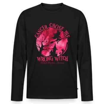 Sorcière Bourgogne Cancer du myélome multiple - T-shirt manches longues Premium bio Homme - noir - Devant - Nico (187cm)