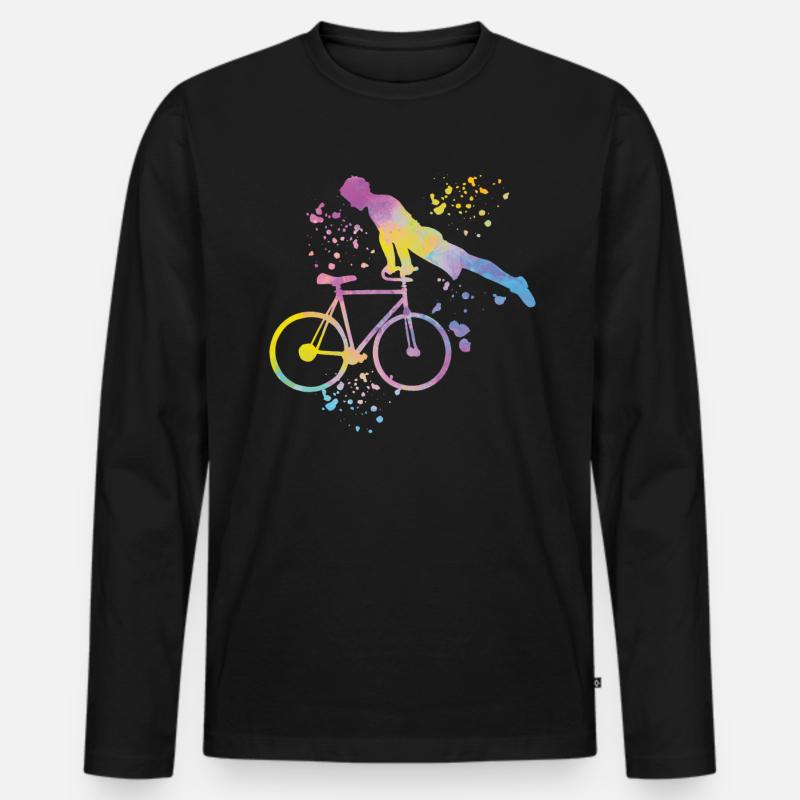 Kunstradfahren Kunstradfahrer - Männer Premium Bio Langarmshirt - Schwarz