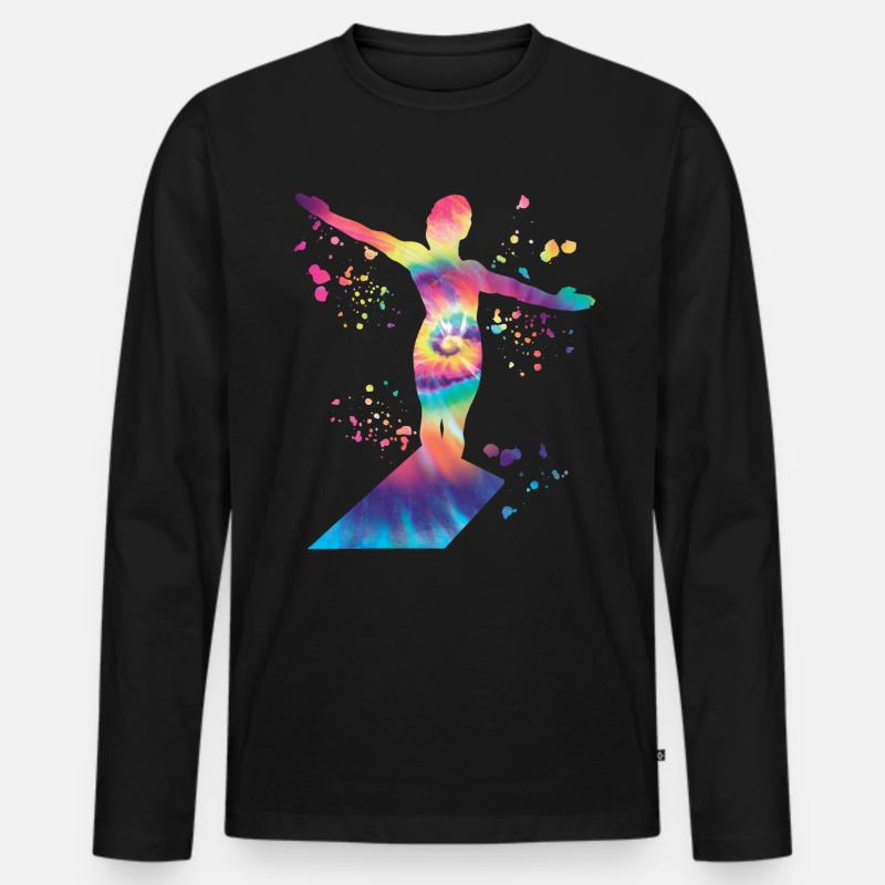 Turmspringen Synchronspringen Kunstspringen - Männer Premium Bio Langarmshirt - Schwarz