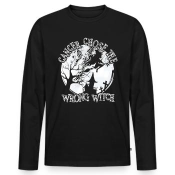 Krebs Hexe Zebra Neuroendokriner Krebs - Männer Premium Bio Langarmshirt - Schwarz - Vorne - Nico (187cm)