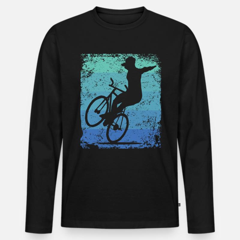 Kunstradfahren Kunstradfahrer - Männer Premium Bio Langarmshirt - Schwarz