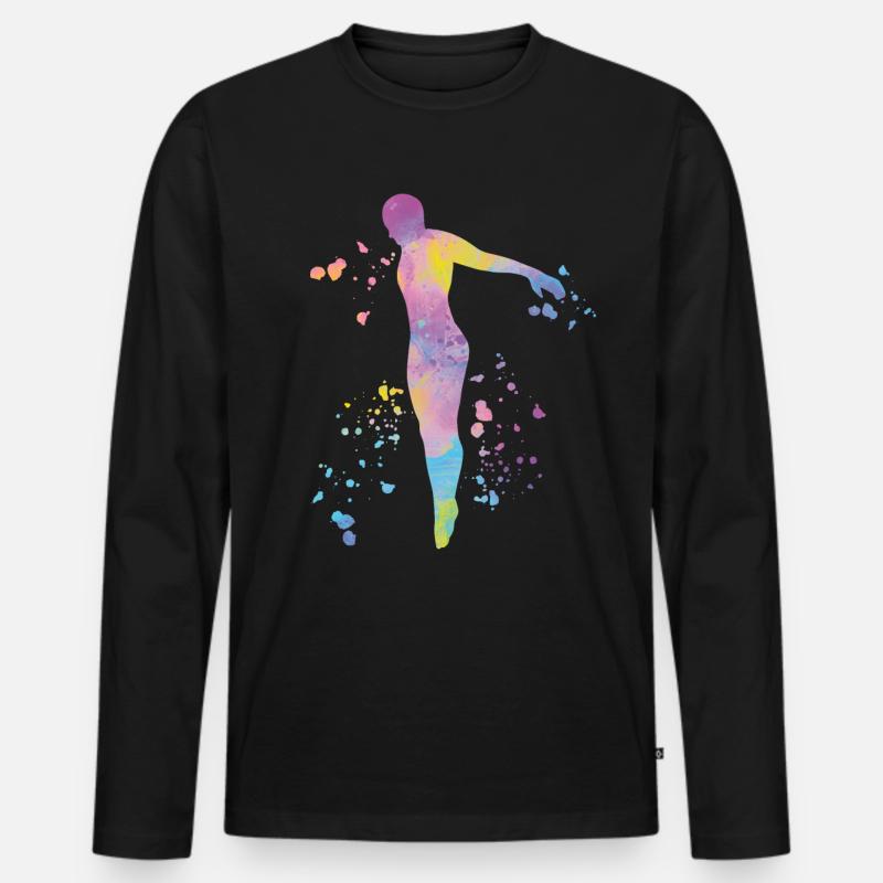 Turmspringen Synchronspringen Kunstspringen - Männer Premium Bio Langarmshirt - Schwarz