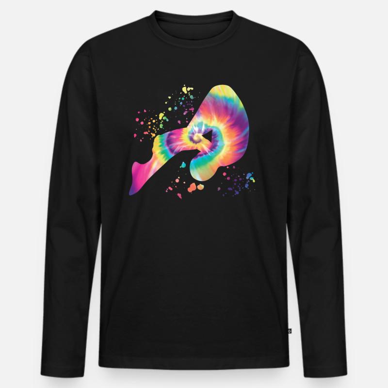 Synchronisierter Wassertaucher High Diver - Männer Premium Bio Langarmshirt - Schwarz