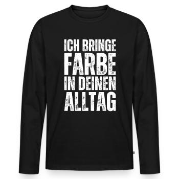 I Bring Paint Painter Dad Varnisher - Men's Premium Organic Long Sleeve Shirt - black - Front - Nico (187cm)