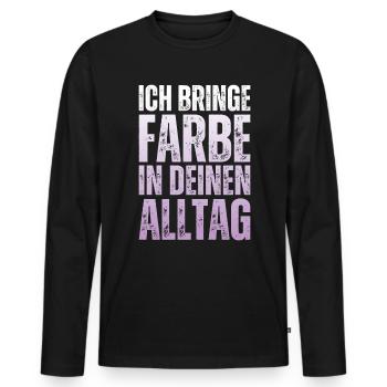 I Bring Paint Painter Dad Varnisher - Men's Premium Organic Long Sleeve Shirt - black - Front - Nico (187cm)