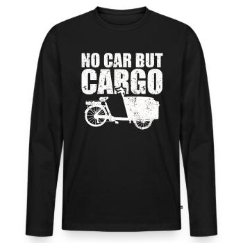 Not a car, but a cargo bike cargo bike - Men's Premium Organic Long Sleeve Shirt - black - Front - Nico (187cm)