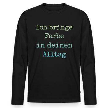 I Bring Paint Painter Dad Varnisher - Men's Premium Organic Long Sleeve Shirt - black - Front - Nico (187cm)