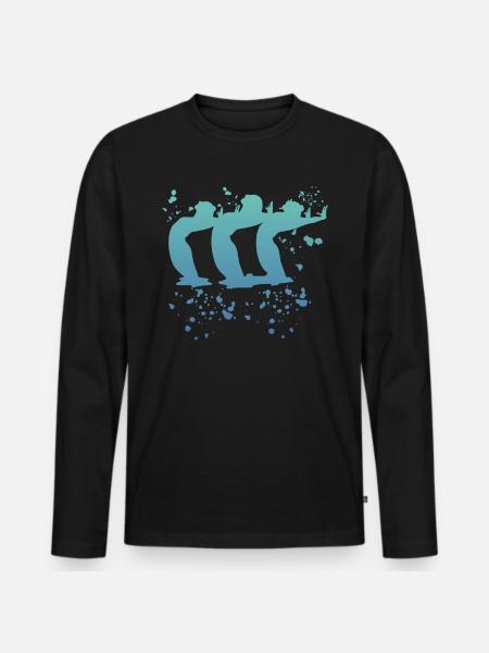 Artistic Swim Team Synchronized Swimming - Men's Premium Organic Long Sleeve Shirt - black