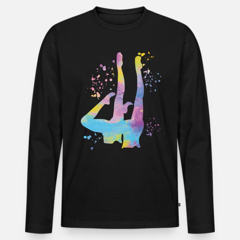 Artistic Swim Team Synchronschwimmen - Männer Premium Bio Langarmshirt - Schwarz