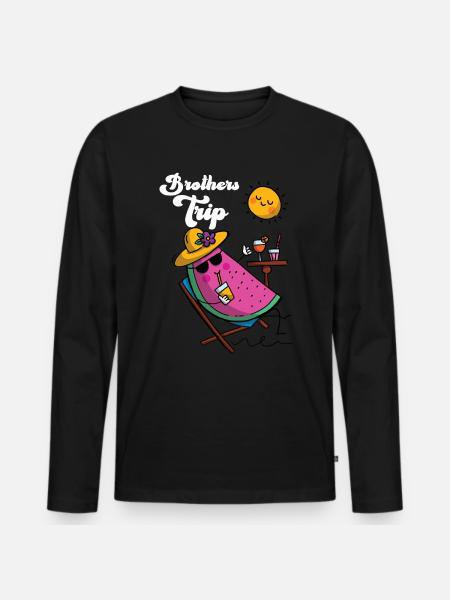 Sibling Brothers Journey - Men's Premium Organic Long Sleeve Shirt - black