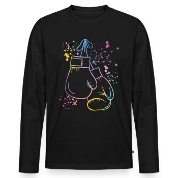 Boxen Kämpfer Kinder Boxen Match Boxer - Männer Premium Bio Langarmshirt - Schwarz - Vorne - Nico (187cm)