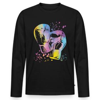 Boxen Kämpfer Kinder Boxen Match Boxer - Männer Premium Bio Langarmshirt - Schwarz - Vorne - Nico (187cm)