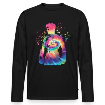 Boxen Kämpfer Kinder Boxen Match Boxer - Männer Premium Bio Langarmshirt - Schwarz - Vorne - Nico (187cm)