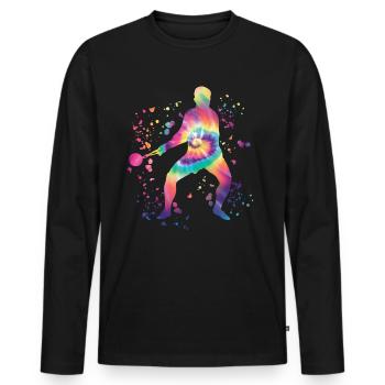 Lanceur de marteau Colorsplash Lancer de marteau - T-shirt manches longues Premium bio Homme - noir - Devant - Nico (187cm)