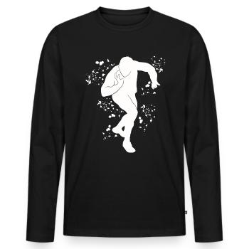 Lanceur de poids Colorsplash Lancer de poids - T-shirt manches longues Premium bio Homme - noir - Devant - Nico (187cm)