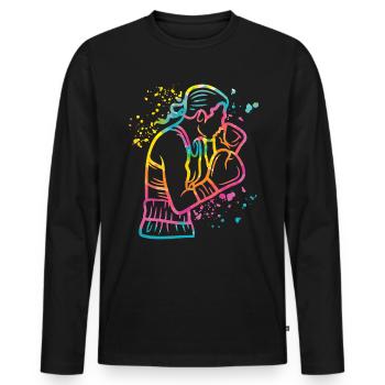 Boxing Fighter Kids Boxing Match Boxer - Men's Premium Organic Long Sleeve Shirt - black - Front - Nico (187cm)