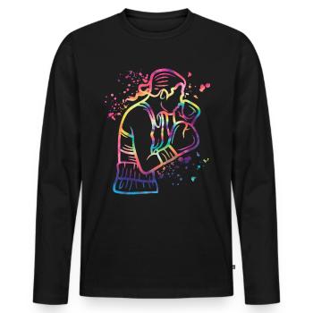Boxing Fighter Enfants Boxer de match de boxe - T-shirt manches longues Premium bio Homme - noir - Devant - Nico (187cm)