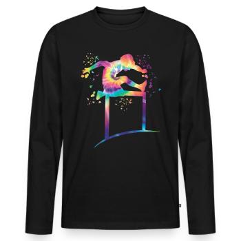 Hurdle Run Obstacle Course Kids Hurdle Run - Men's Premium Organic Long Sleeve Shirt - black - Front - Nico (187cm)