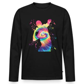 Lanceur de poids Colorsplash Lancer de poids - T-shirt manches longues Premium bio Homme - noir - Devant - Nico (187cm)