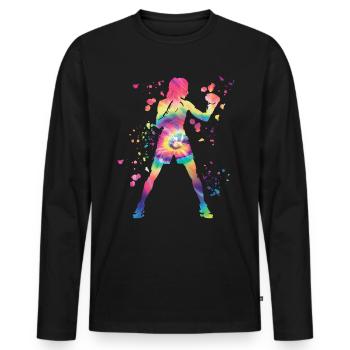 Boxing Fighter Kids Boxing Match Boxer - Men's Premium Organic Long Sleeve Shirt - black - Front - Nico (187cm)