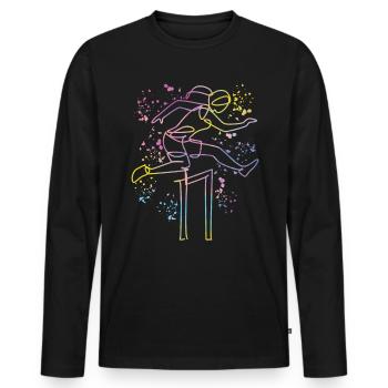 Hurdle Run Obstacle Course Kids Hurdle Run - Men's Premium Organic Long Sleeve Shirt - black - Front - Nico (187cm)