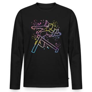 Hurdle Run Obstacle Course Kids Hurdle Run - Men's Premium Organic Long Sleeve Shirt - black - Front - Nico (187cm)