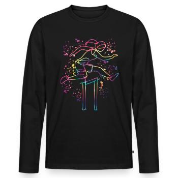 Hurdle Run Obstacle Course Kids Hurdle Run - Men's Premium Organic Long Sleeve Shirt - black - Front - Nico (187cm)
