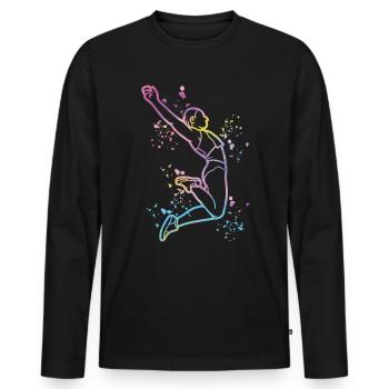 Long Jumpers Long Jump Kids Long Jump - Men's Premium Organic Long Sleeve Shirt - black - Front - Nico (187cm)