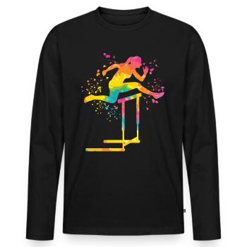 Hurdle Run Obstacle Course Kids Hurdle Run - Men's Premium Organic Long Sleeve Shirt - black - Front - Nico (187cm)