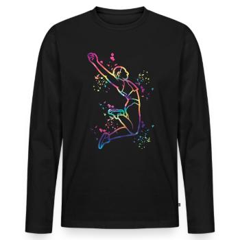 Long Jumpers Long Jump Kids Long Jump - Men's Premium Organic Long Sleeve Shirt - black - Front - Nico (187cm)
