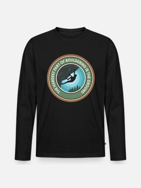 Bouldering Boulderer Bouldering - Men's Premium Organic Long Sleeve Shirt - black