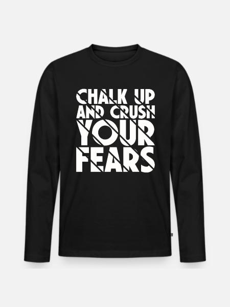 Bouldern Chalk Up Boulderer - Männer Premium Bio Langarmshirt - Schwarz