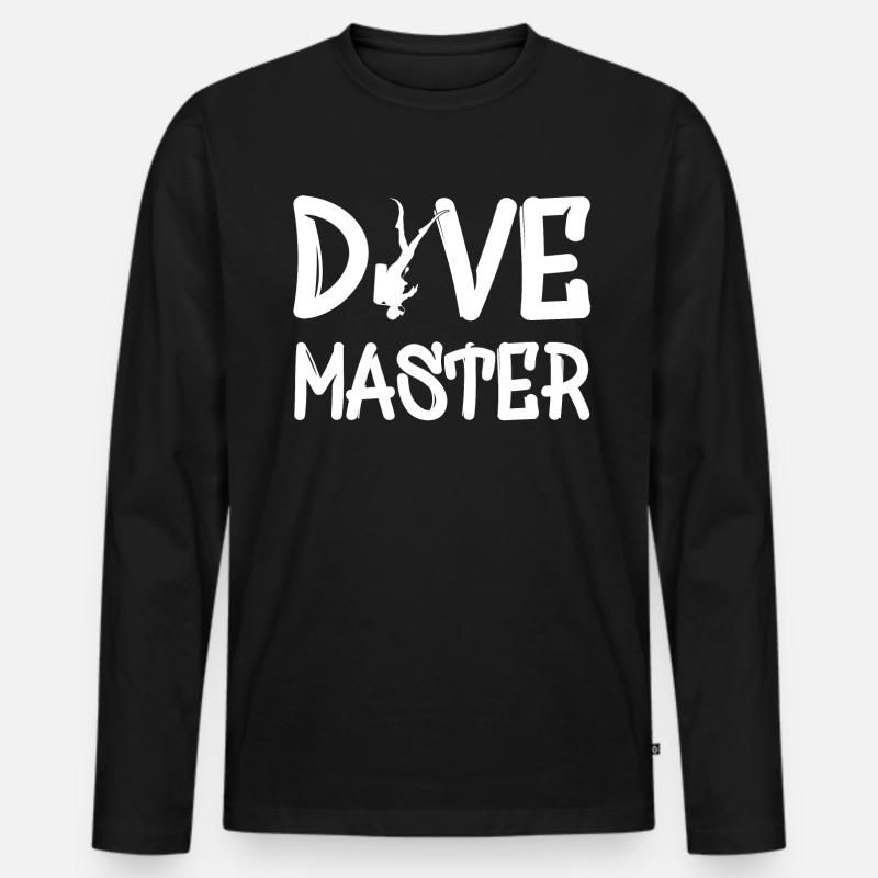 Dive Master - Männer Premium Bio Langarmshirt - Schwarz