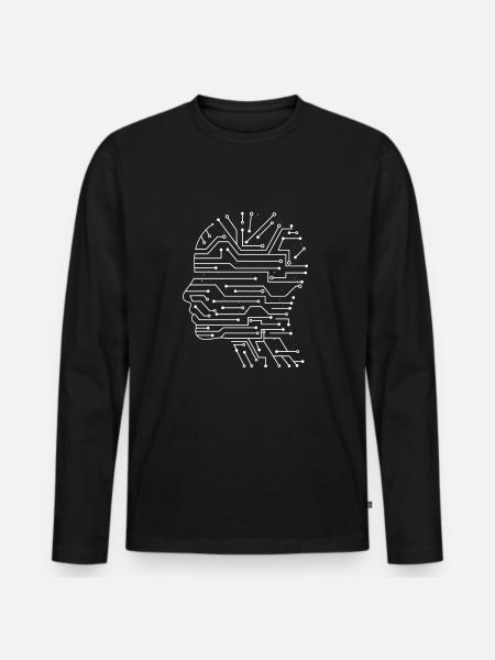 Technology technologie nerd - Männer Premium Bio Langarmshirt - Schwarz