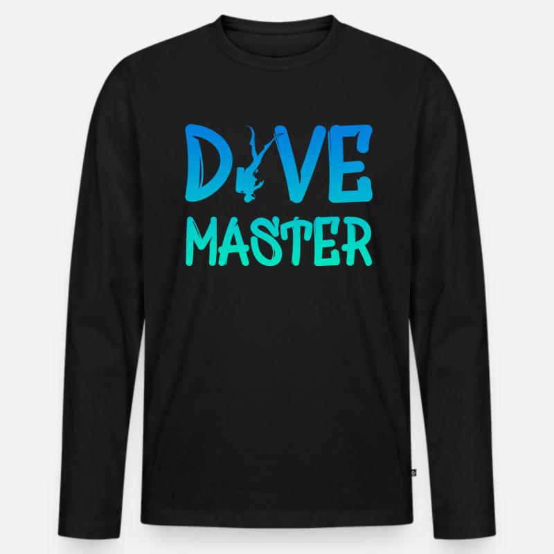 Dive Master - Männer Premium Bio Langarmshirt - Schwarz