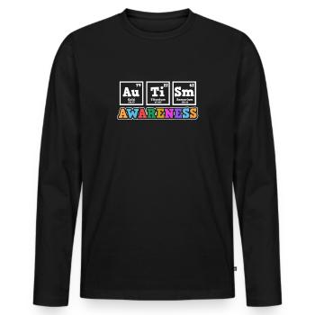Asperger-Autismus-Bewusstseins-Element-Geschenk - Männer Premium Bio Langarmshirt - Schwarz - Vorne - Nico (187cm)