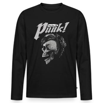Vive le Punk - T-shirt manches longues Premium bio Homme - noir - Devant - Nico (187cm)