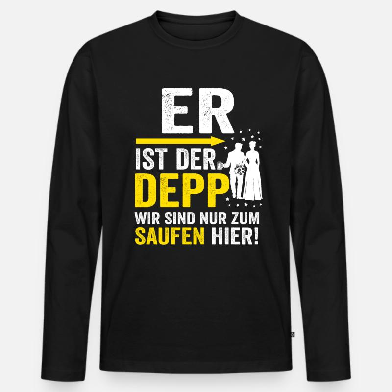 Junggesellenabschied Männer Geschenk lustig - Männer Premium Bio Langarmshirt - Schwarz
