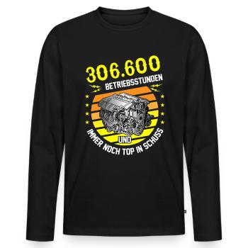 35. Geburtstag Oldtimer Geschenk lustig 35 Jahre - Männer Premium Bio Langarmshirt - Schwarz - Vorne - Nico (187cm)