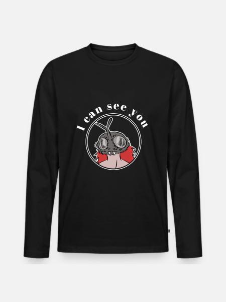 I Can See You - Men's Premium Organic Long Sleeve Shirt - black